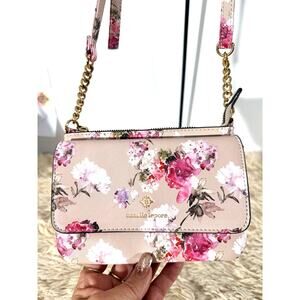Nanette Lepore Floral Crossbody Bag - Pink and Cream
